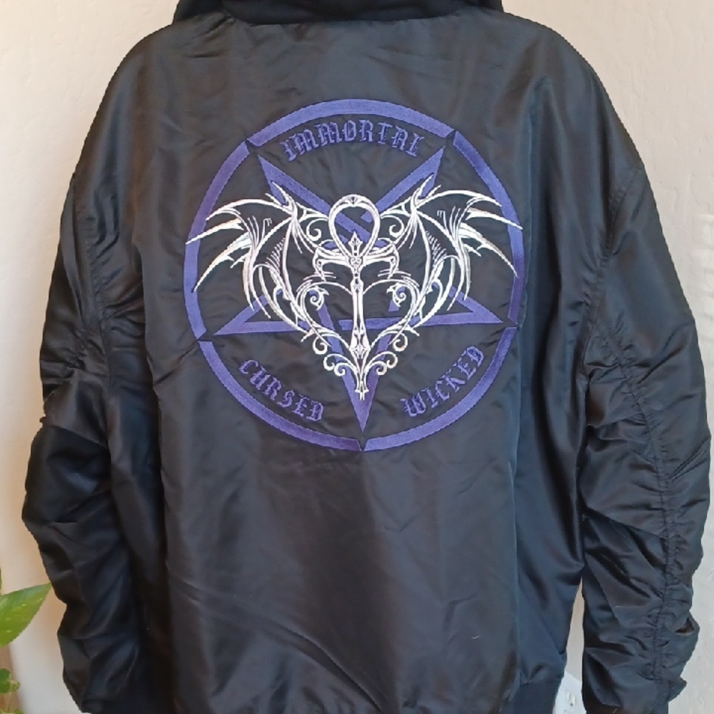 DOLLSKILL WIDOW WICKED IMMORTAL BOMBER JACKET 1X